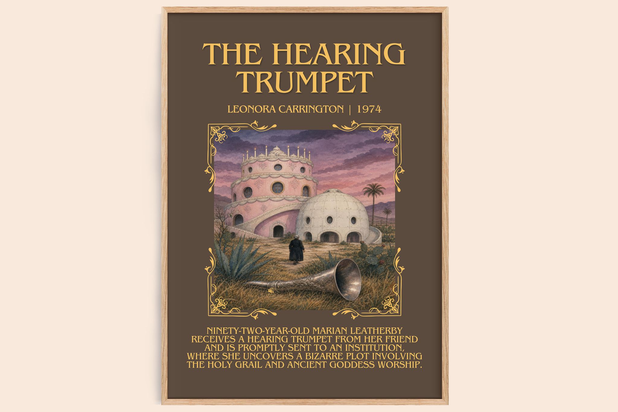 The Hearing Trumpet Minimalist Book Poster by Leonora Carrington