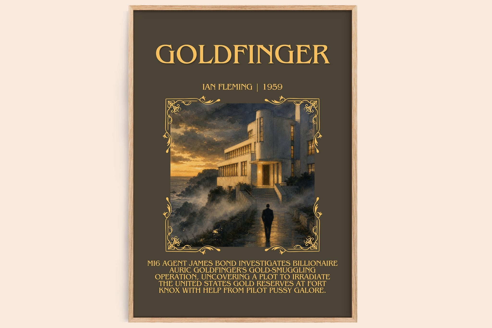 Goldfinger Minimalist Book Poster by Ian Fleming