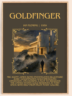 Goldfinger Minimalist Book Poster by Ian Fleming – book poster