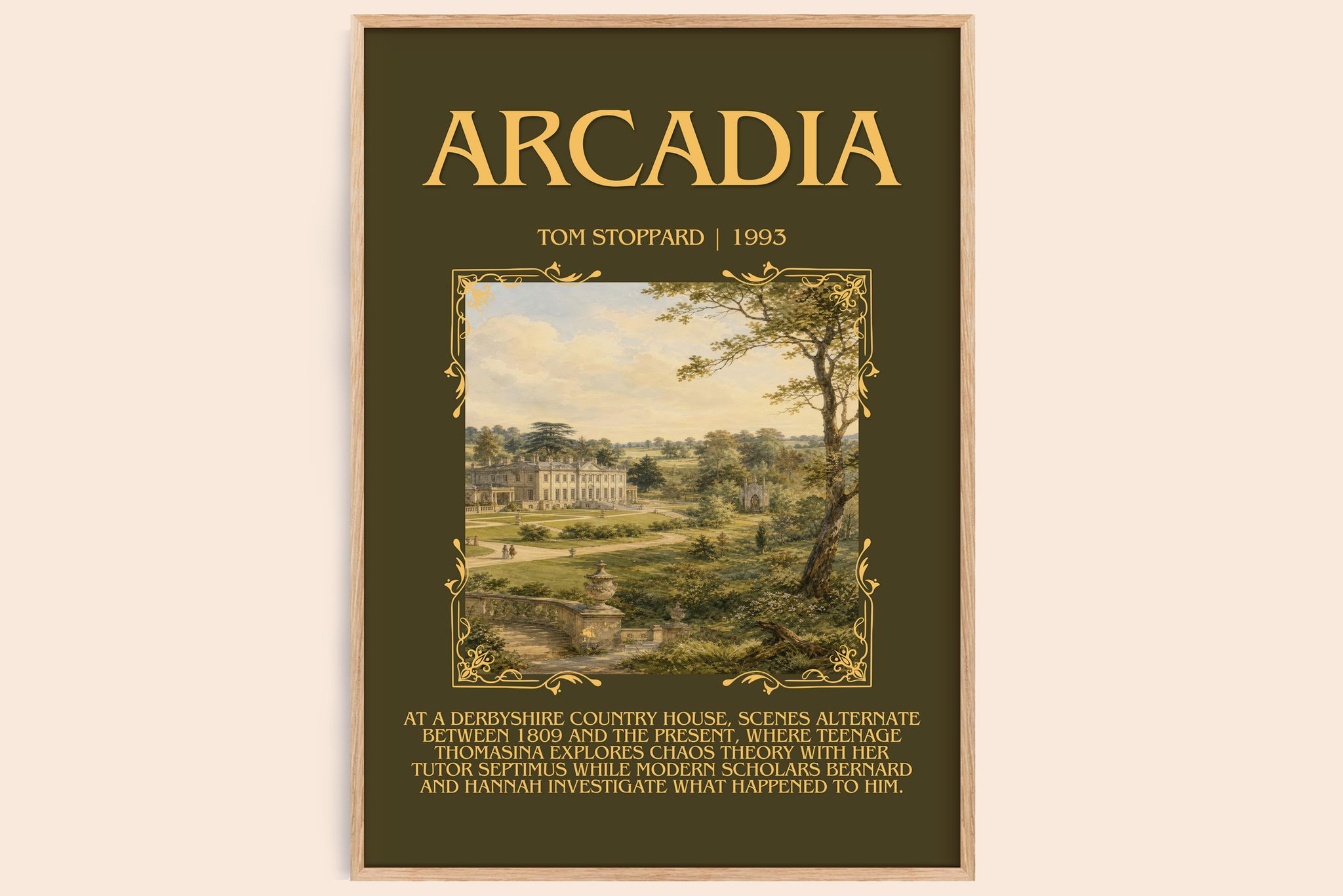 Arcadia Minimalist Book Poster by Tom Stoppard