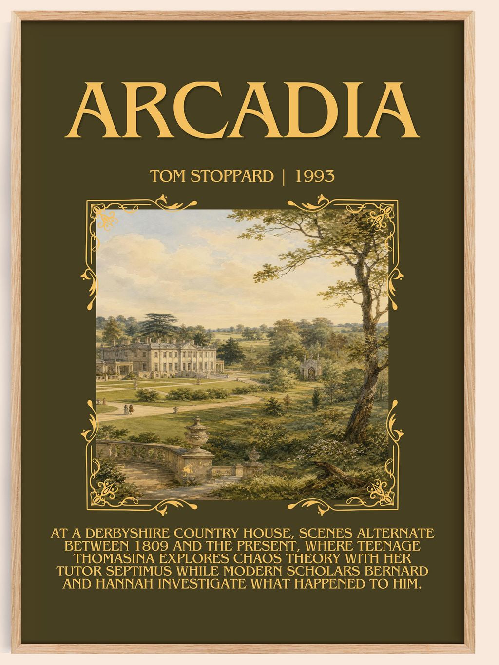 Arcadia Minimalist Book Poster by Tom Stoppard – book poster