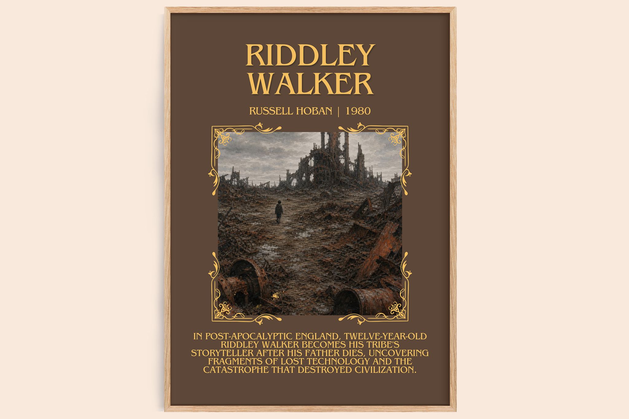 Riddley Walker Minimalist Book Poster by Russell Hoban