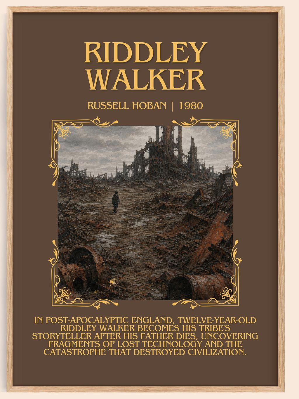Riddley Walker Minimalist Book Poster by Russell Hoban – book poster