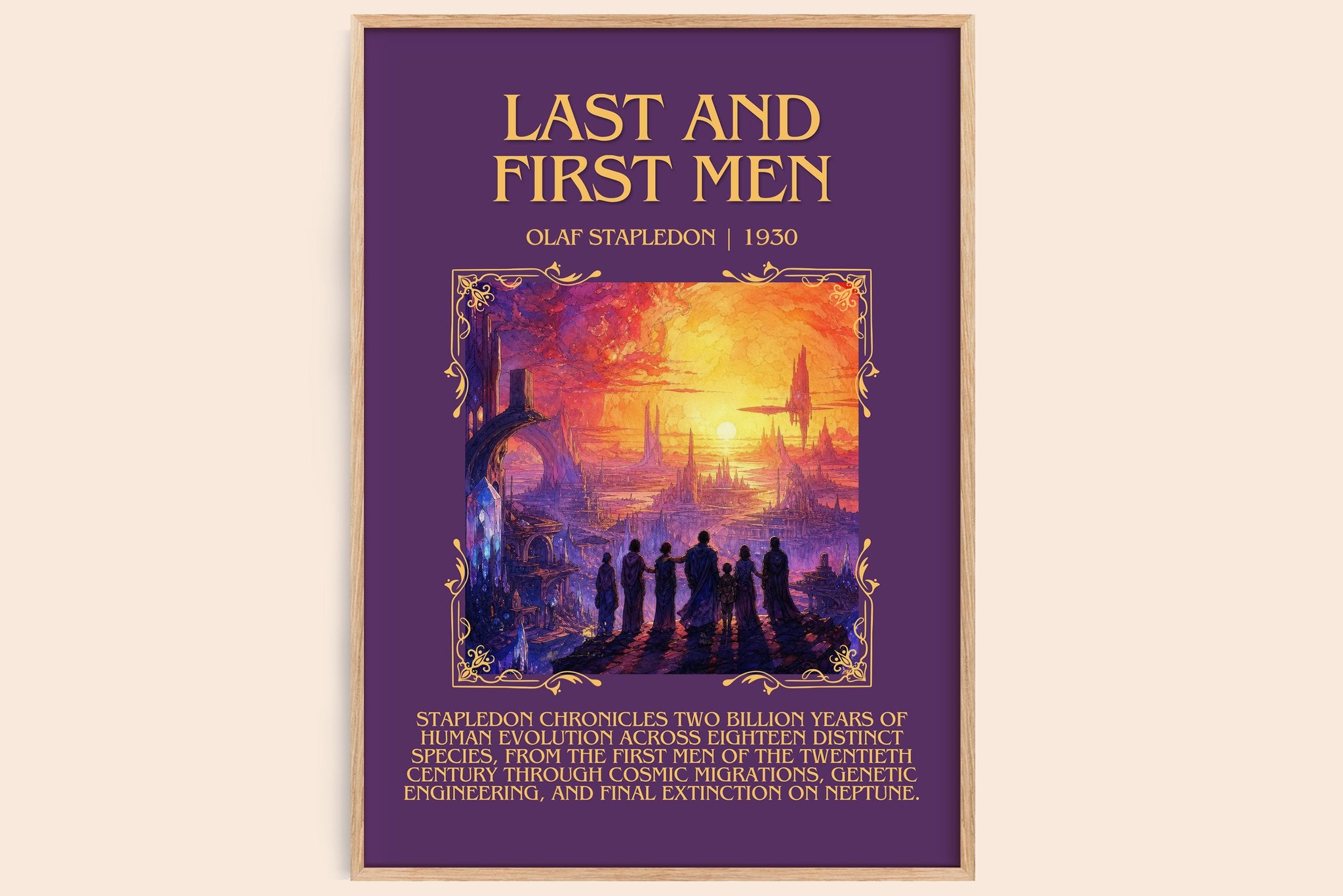 Last And First Men Minimalist Book Poster by Olaf Stapledon