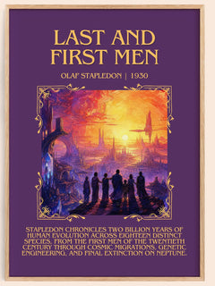 Last And First Men Minimalist Book Poster by Olaf Stapledon – book poster
