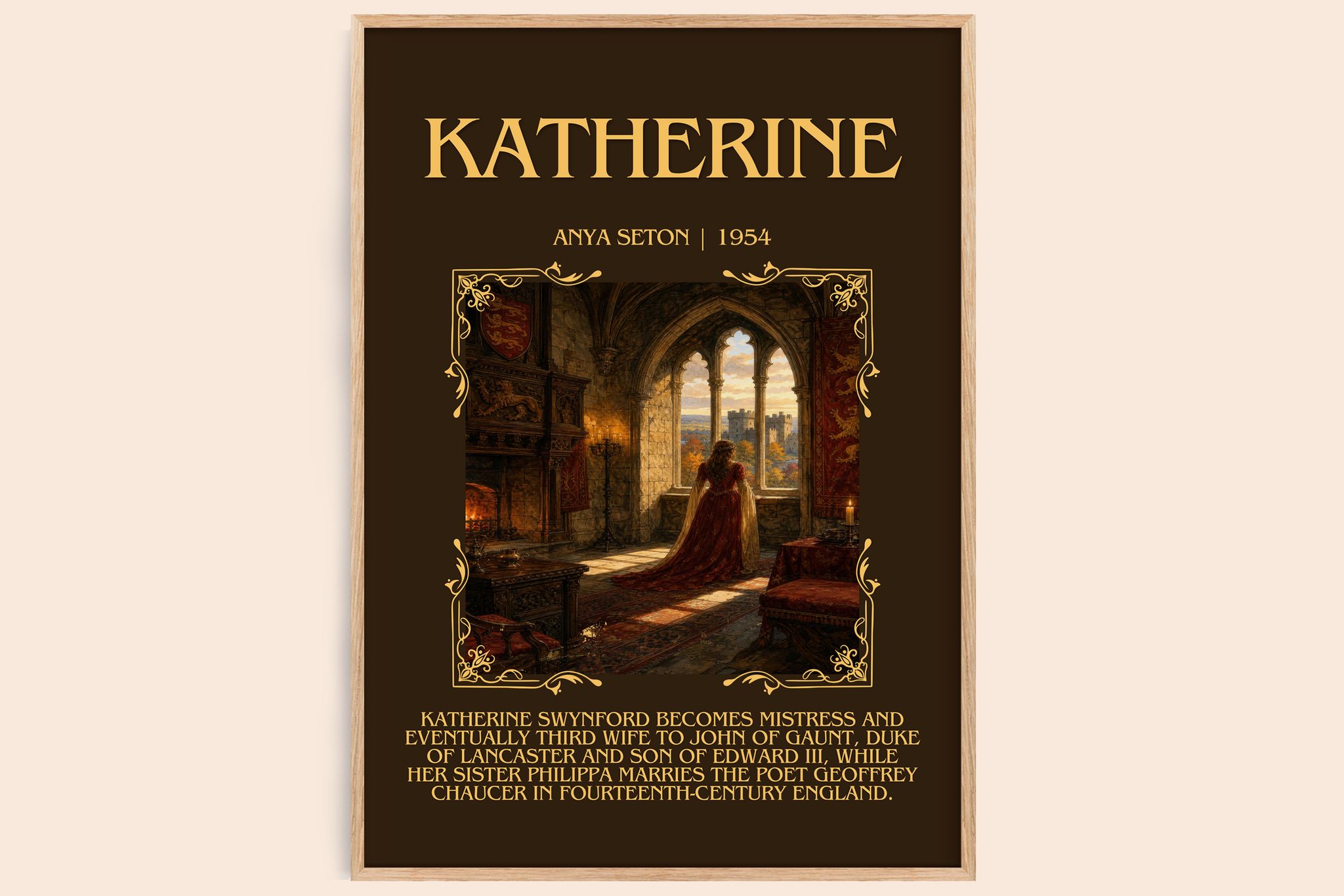 Katherine Minimalist Book Poster by Anya Seton