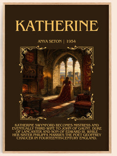Katherine Minimalist Book Poster by Anya Seton – book poster
