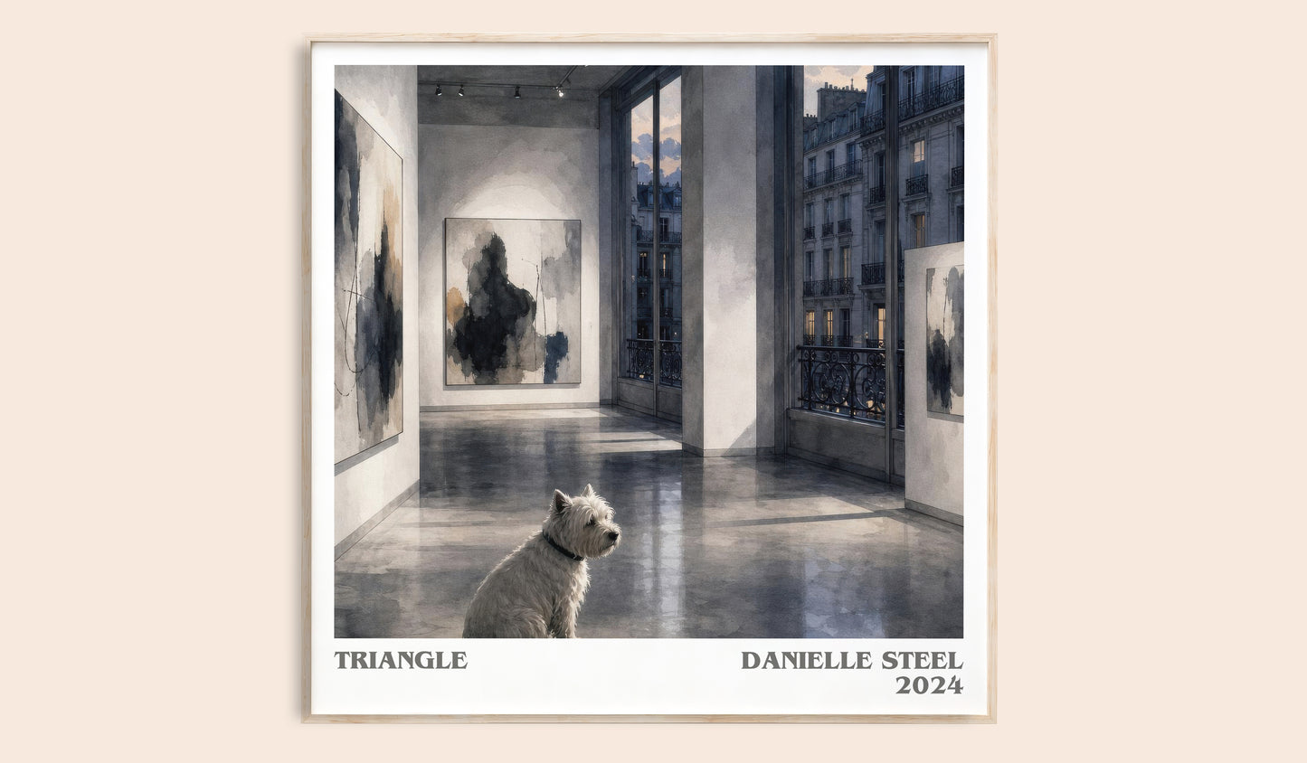 Triangle literary book poster by Danielle Steel – framed literary art print