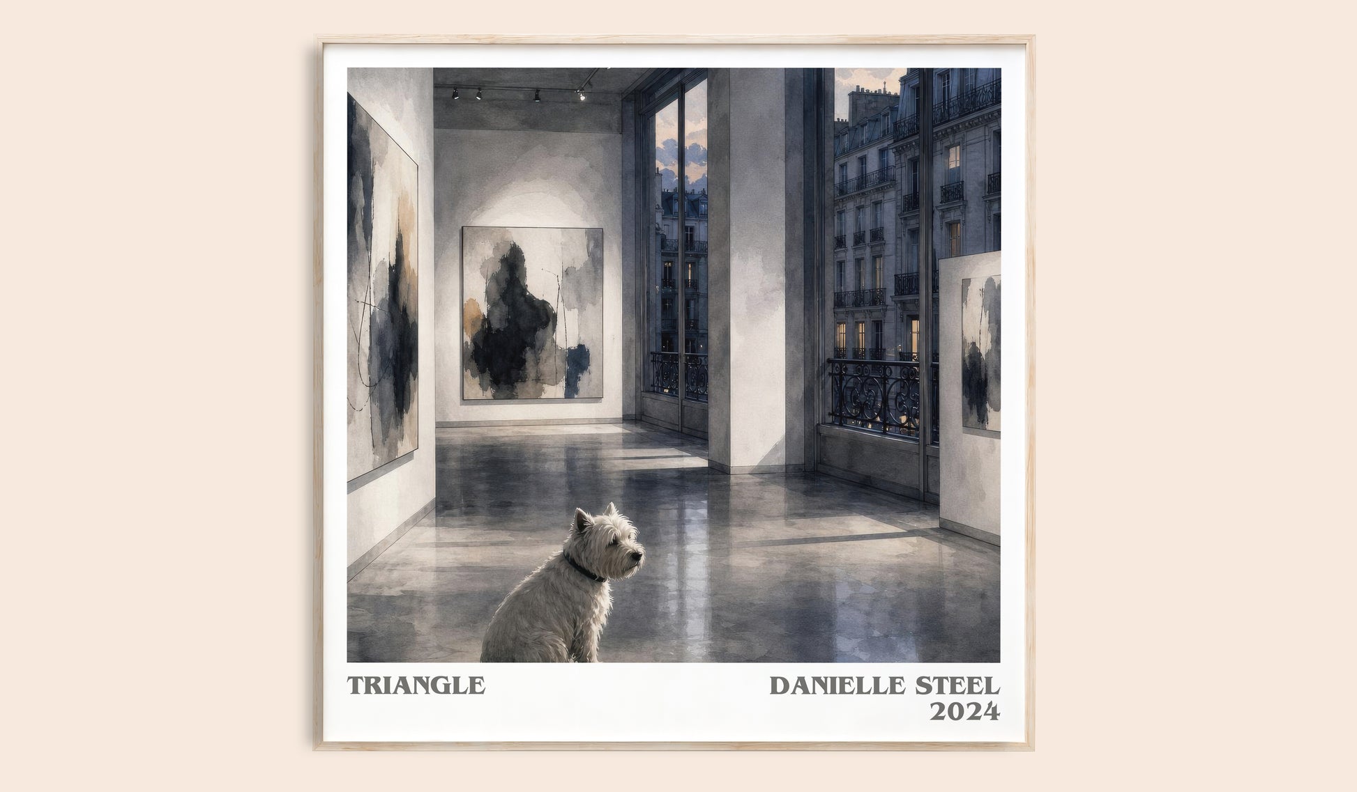Triangle literary book poster by Danielle Steel – framed literary art print