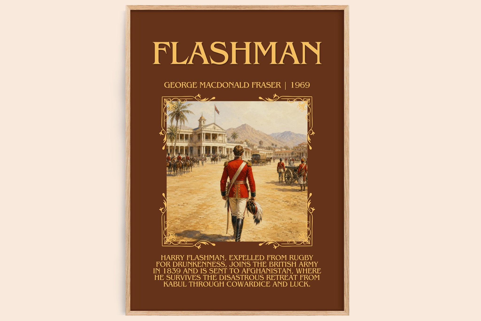 Flashman Minimalist Book Poster by George MacDonald Fraser