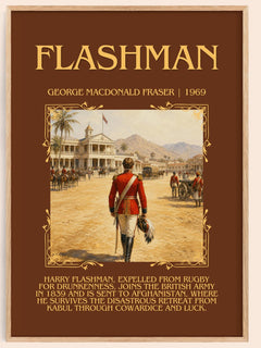 Flashman Minimalist Book Poster by George MacDonald Fraser – book poster