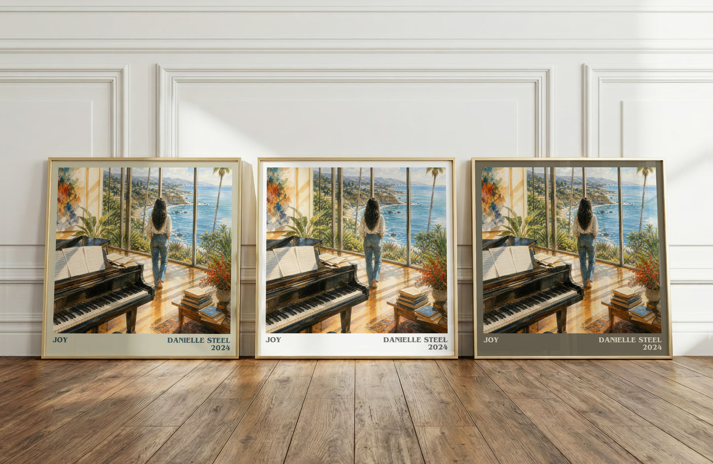 Joy literary art print colour and style options – Danielle Steel book art