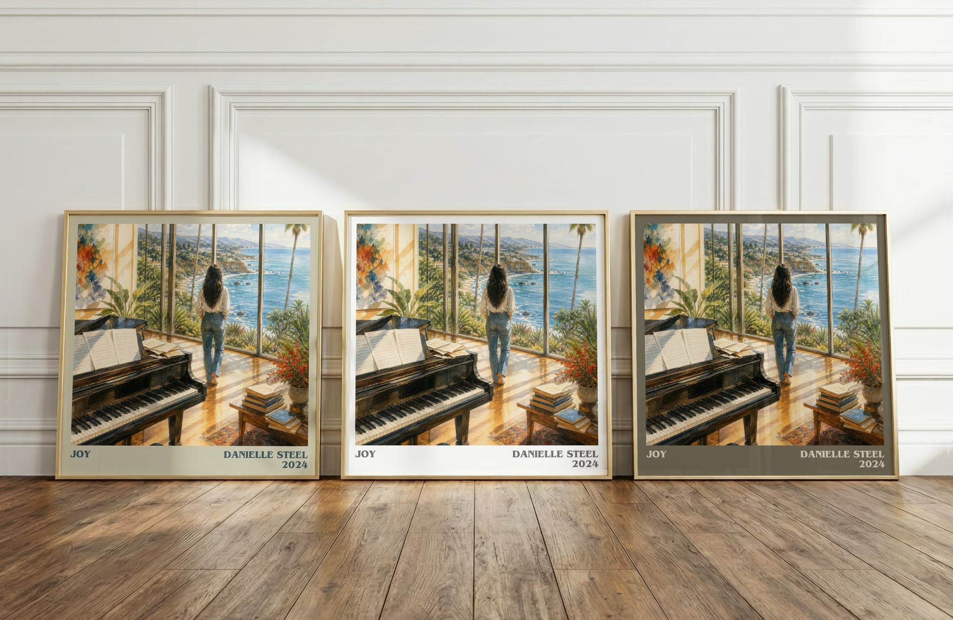 Joy literary art print colour and style options – Danielle Steel book art
