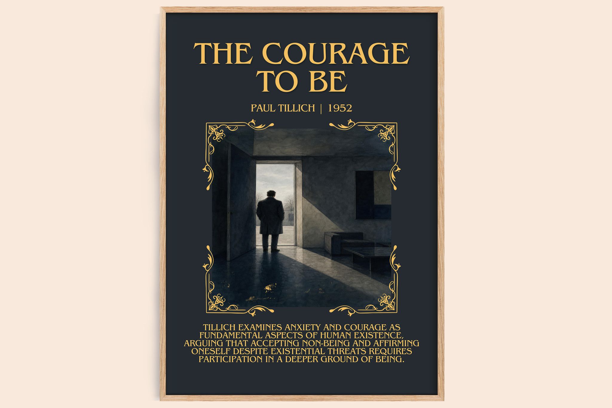The Courage to Be Minimalist Book Poster by Paul Tillich