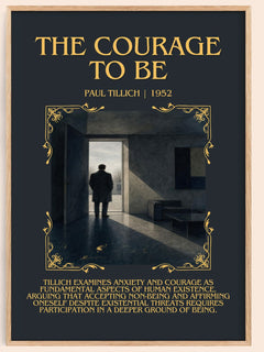 The Courage to Be Minimalist Book Poster by Paul Tillich – book poster