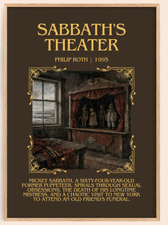 Sabbath's Theater Minimalist Book Poster by Philip Roth – book poster