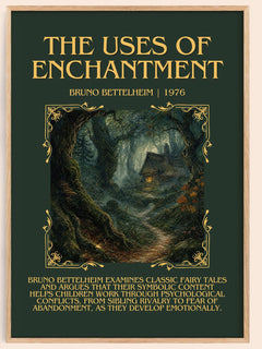 The Uses of Enchantment Minimalist Book Poster by Bruno Bettelheim – book poster
