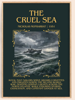 The Cruel Sea Minimalist Book Poster by Nicholas Monsarrat – book poster