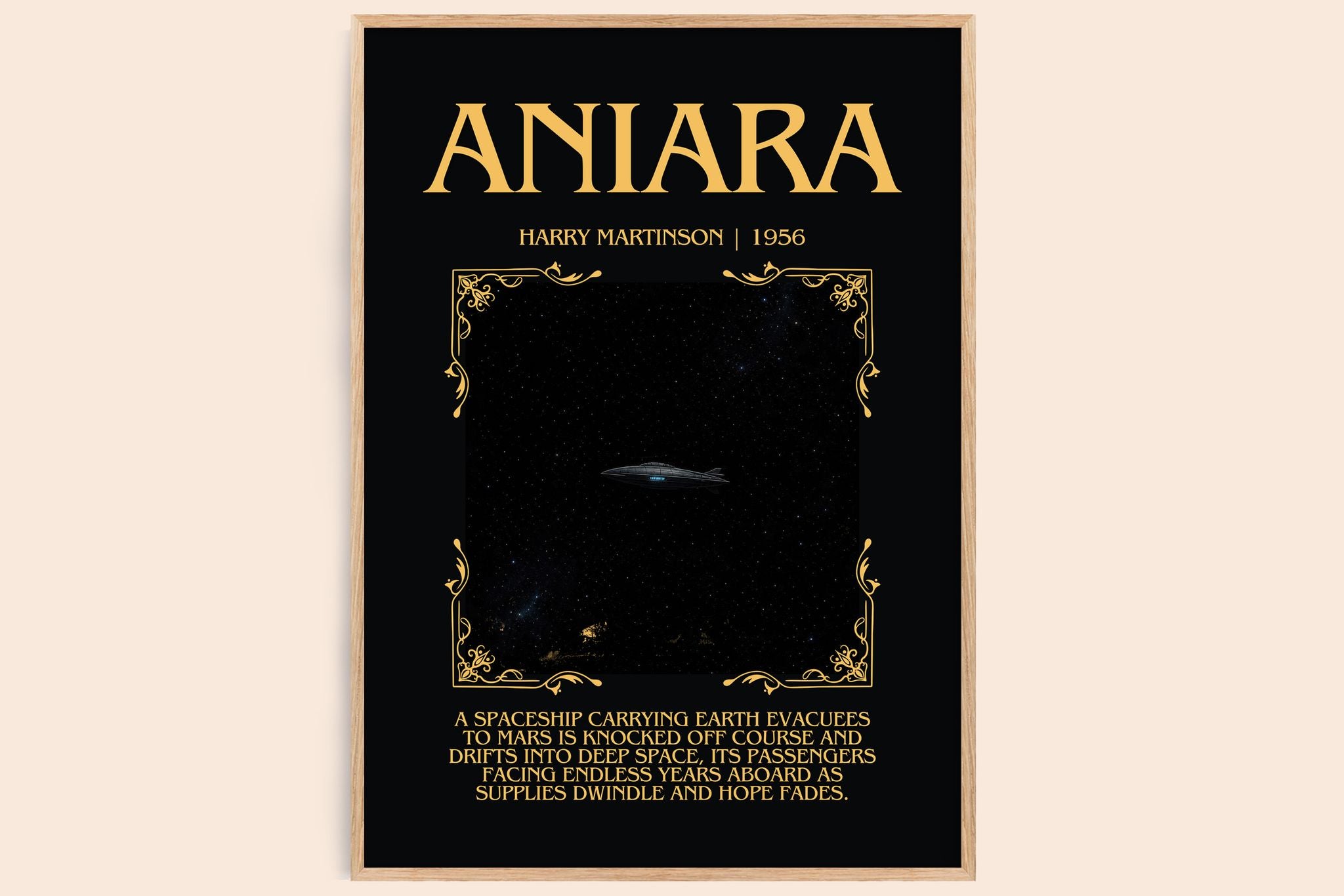 Aniara Minimalist Book Poster by Harry Martinson