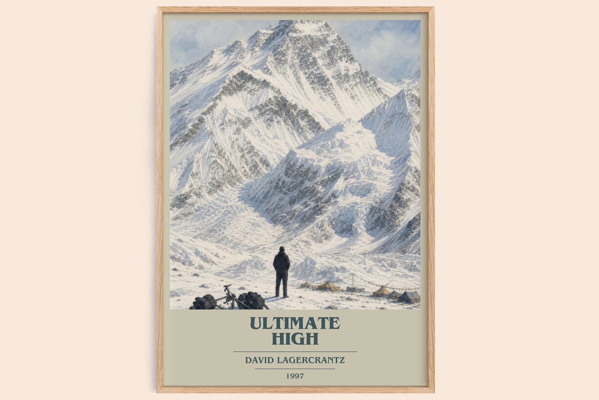 Ultimate High book cover book poster by David Lagercrantz – framed literary art print