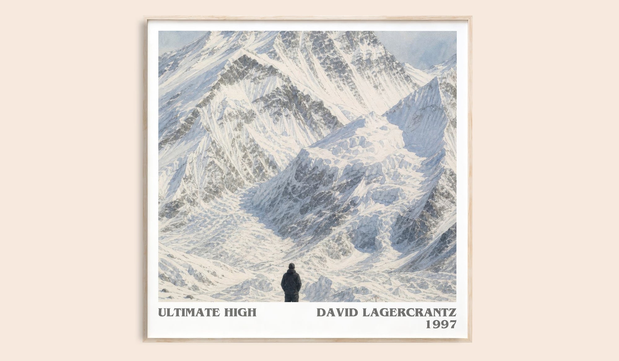 Ultimate High literary book poster by David Lagercrantz – framed literary art print