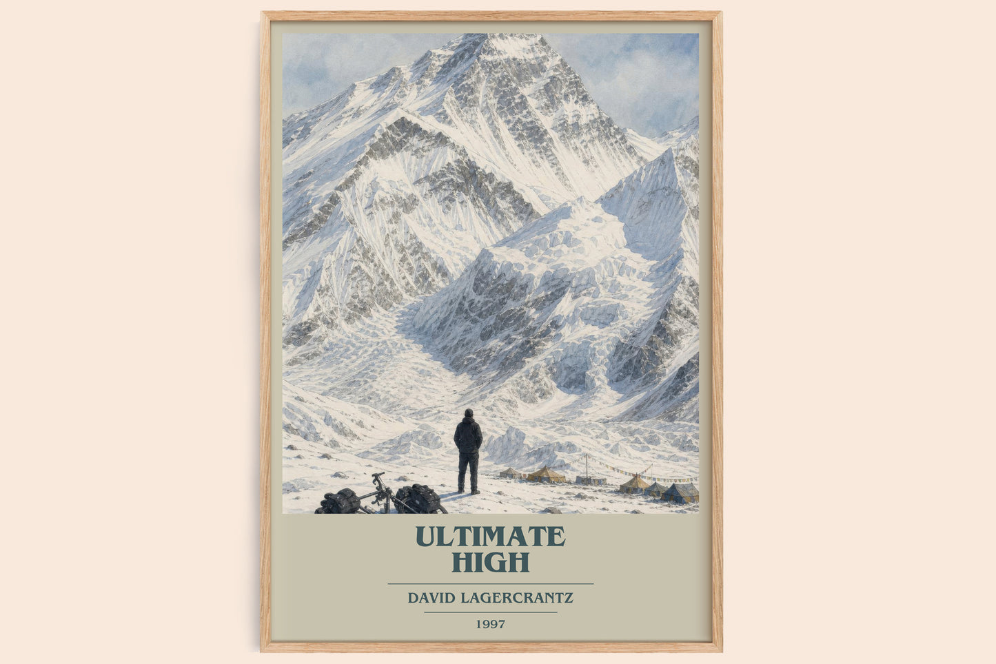 Ultimate High book cover book poster by David Lagercrantz – framed literary art print