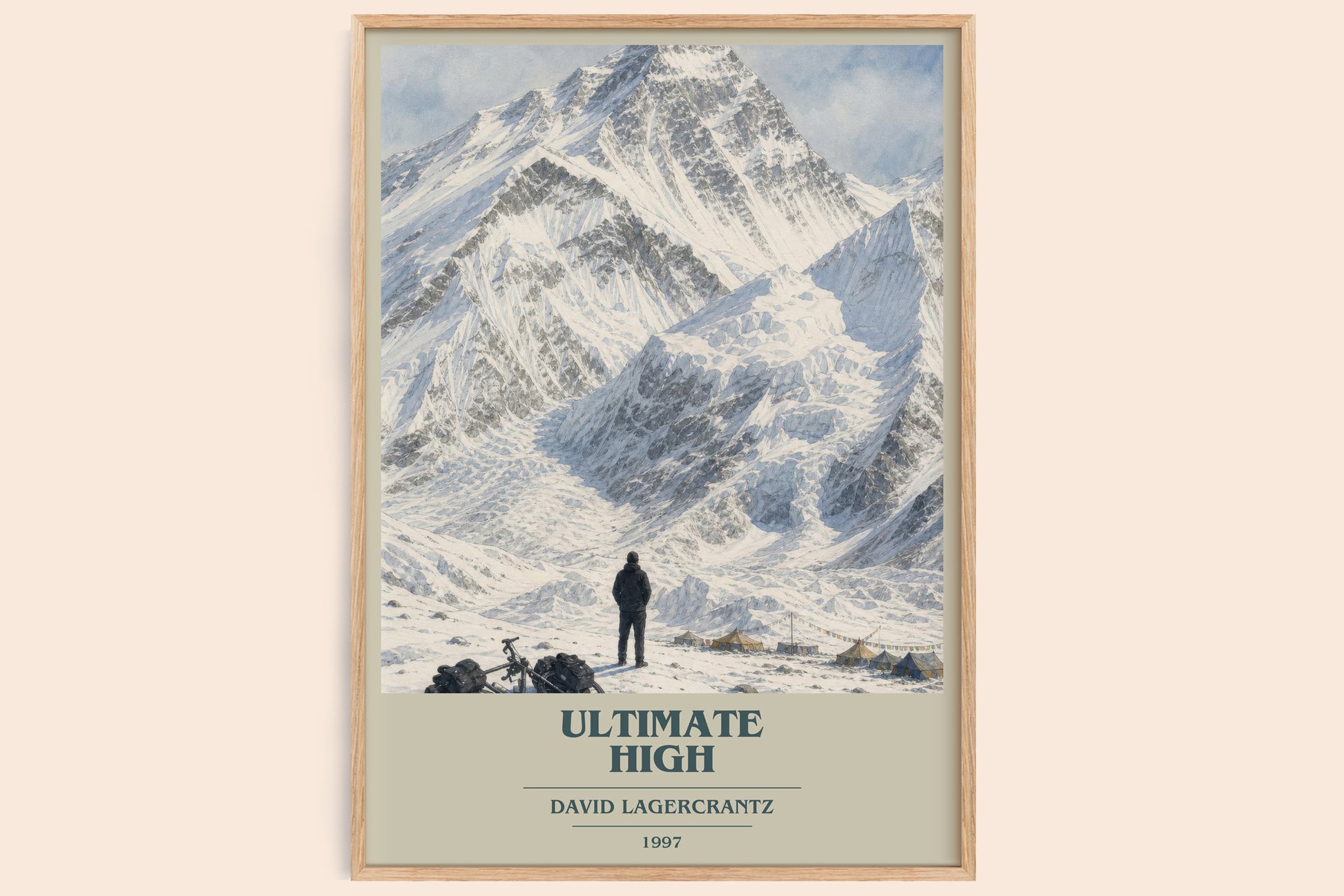 Ultimate High book cover book poster by David Lagercrantz – framed literary art print