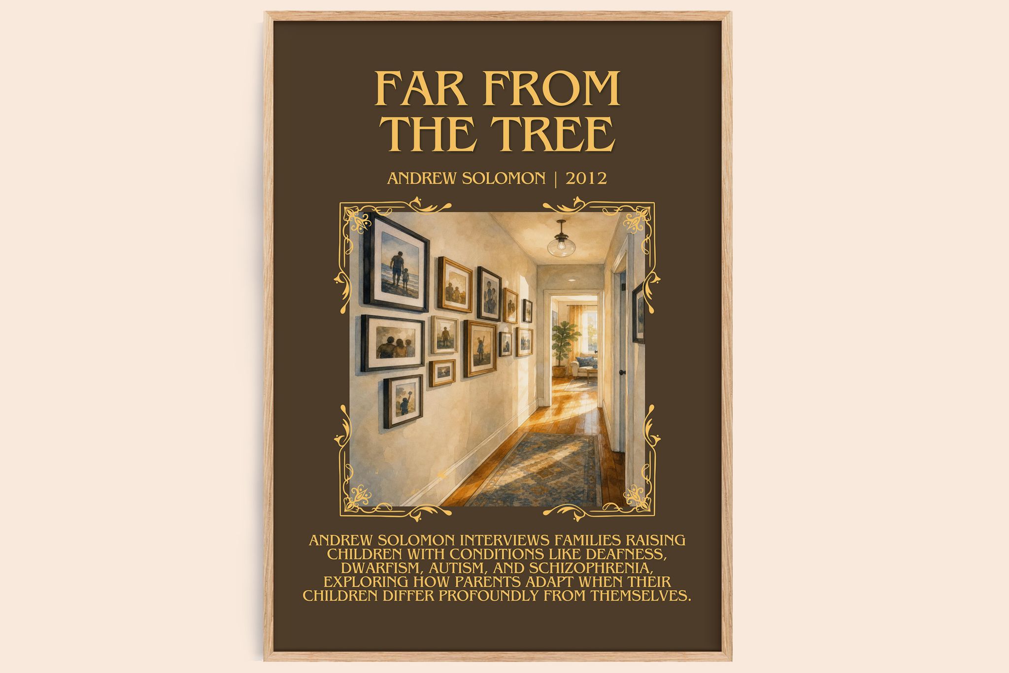 Far From the Tree Minimalist Book Poster by Andrew Solomon