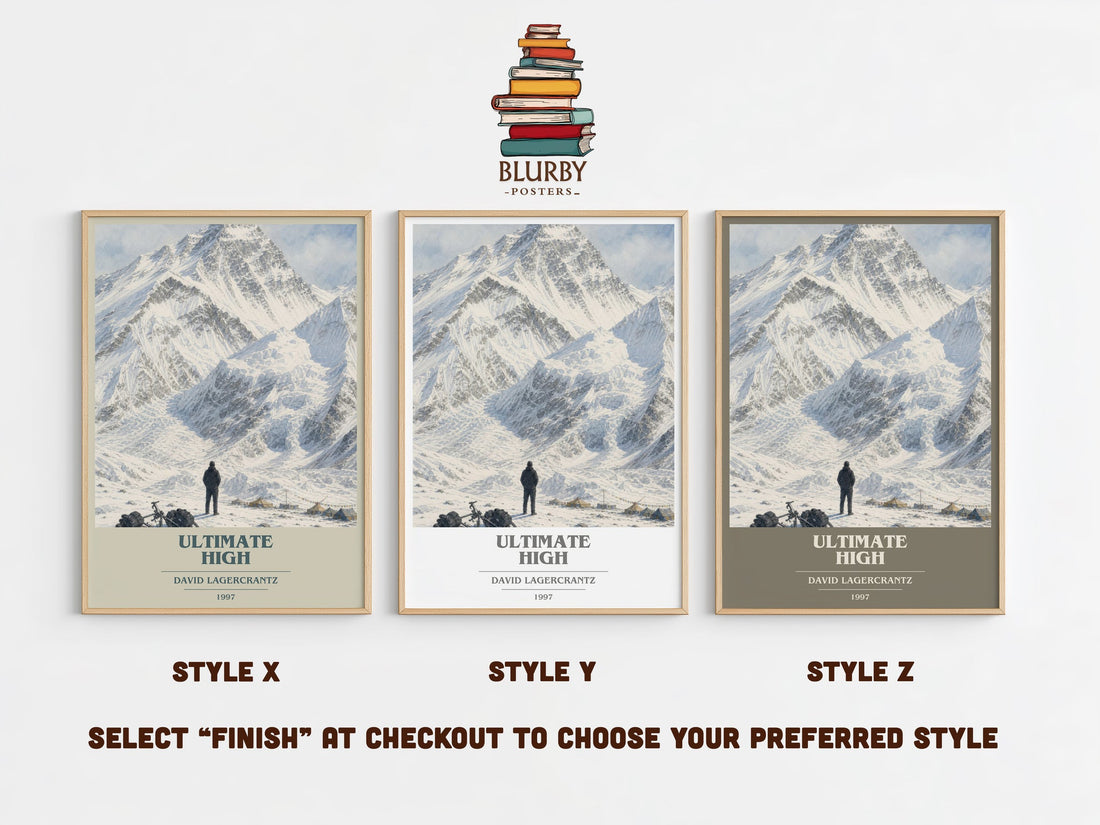 Ultimate High book cover print in frame leaning in hallway – non fiction wall art (mockup)