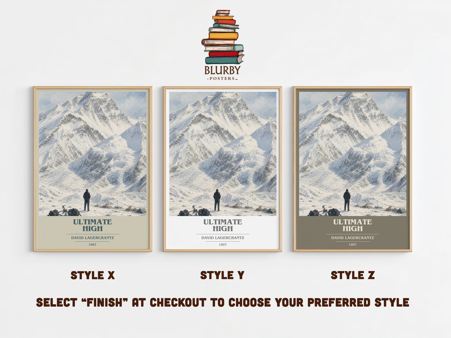 Ultimate High book cover print in frame leaning in hallway – non fiction wall art