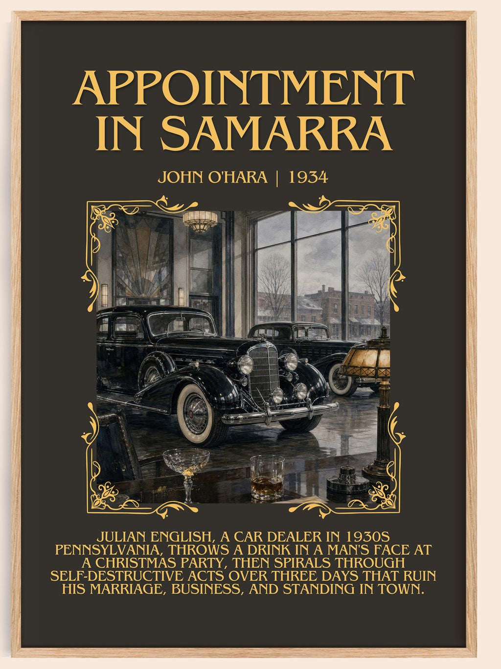 Appointment in Samarra Minimalist Book Poster by John O'Hara – book poster