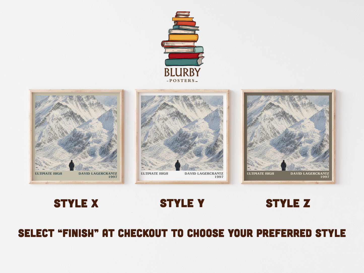 Ultimate High literary print in frame leaning in hallway – non fiction wall art