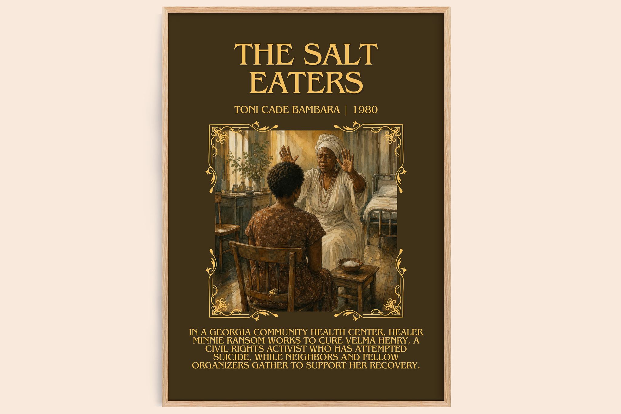 The Salt Eaters Minimalist Book Poster by Toni Cade Bambara