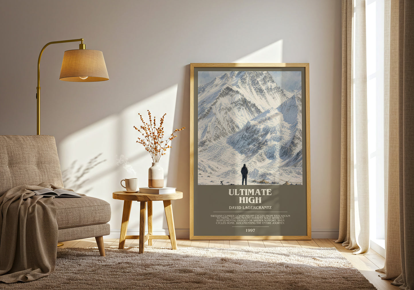 Ultimate High bookish print on bookshelf – David Lagercrantz fan gift