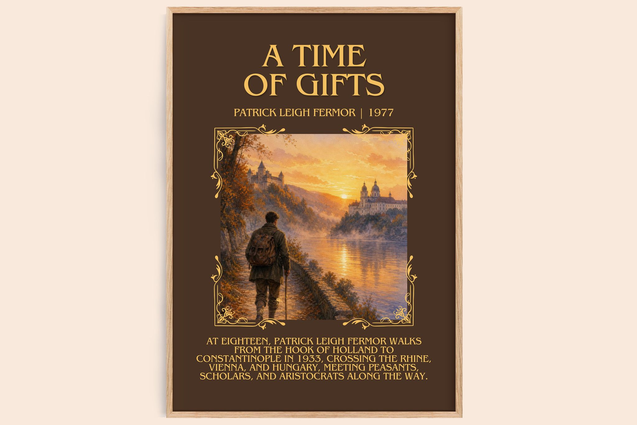 A Time Of Gifts Minimalist Book Poster by Patrick Leigh Fermor