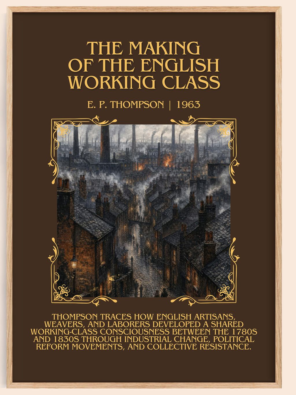 The Making of the English Working Class Minimalist Book Poster by E. P. Thompson – book poster