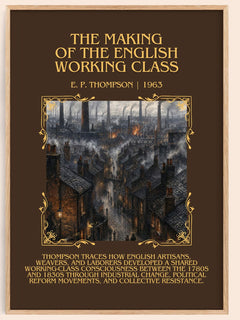 The Making of the English Working Class Minimalist Book Poster by E. P. Thompson – book poster