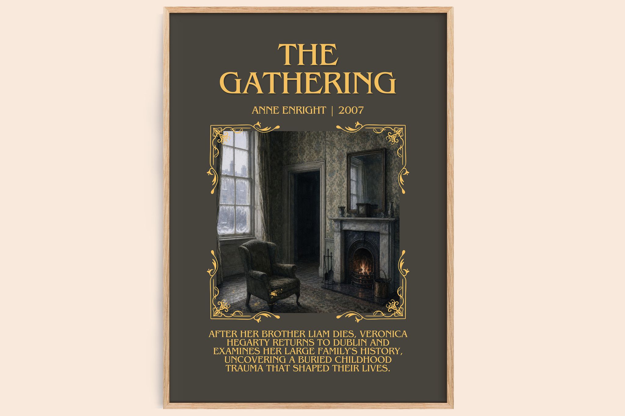 The Gathering Minimalist Book Poster by Anne Enright