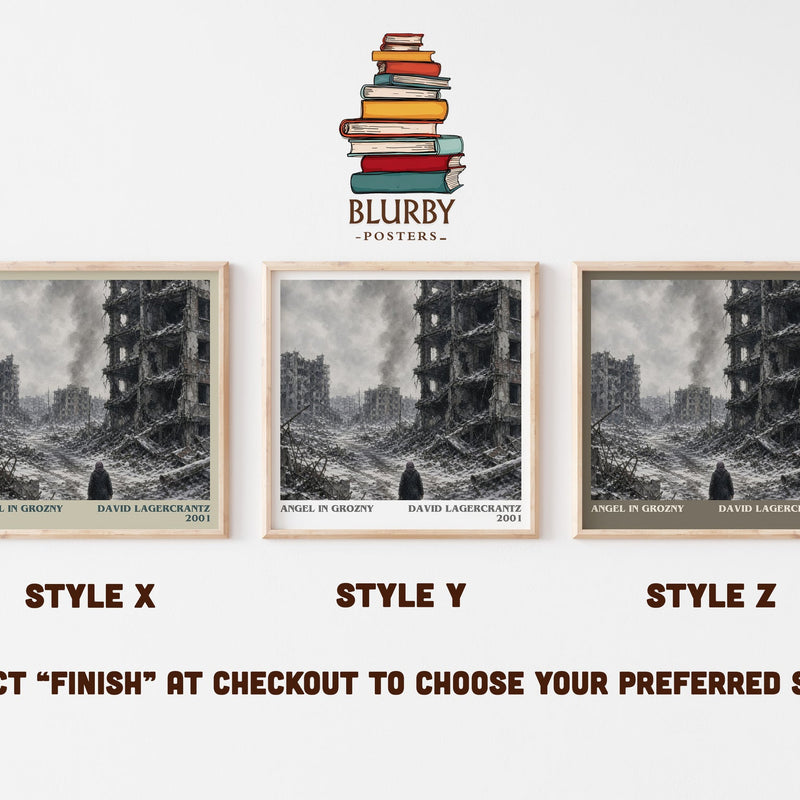Angel In Grozny literary print in frame leaning in hallway – non fiction wall art