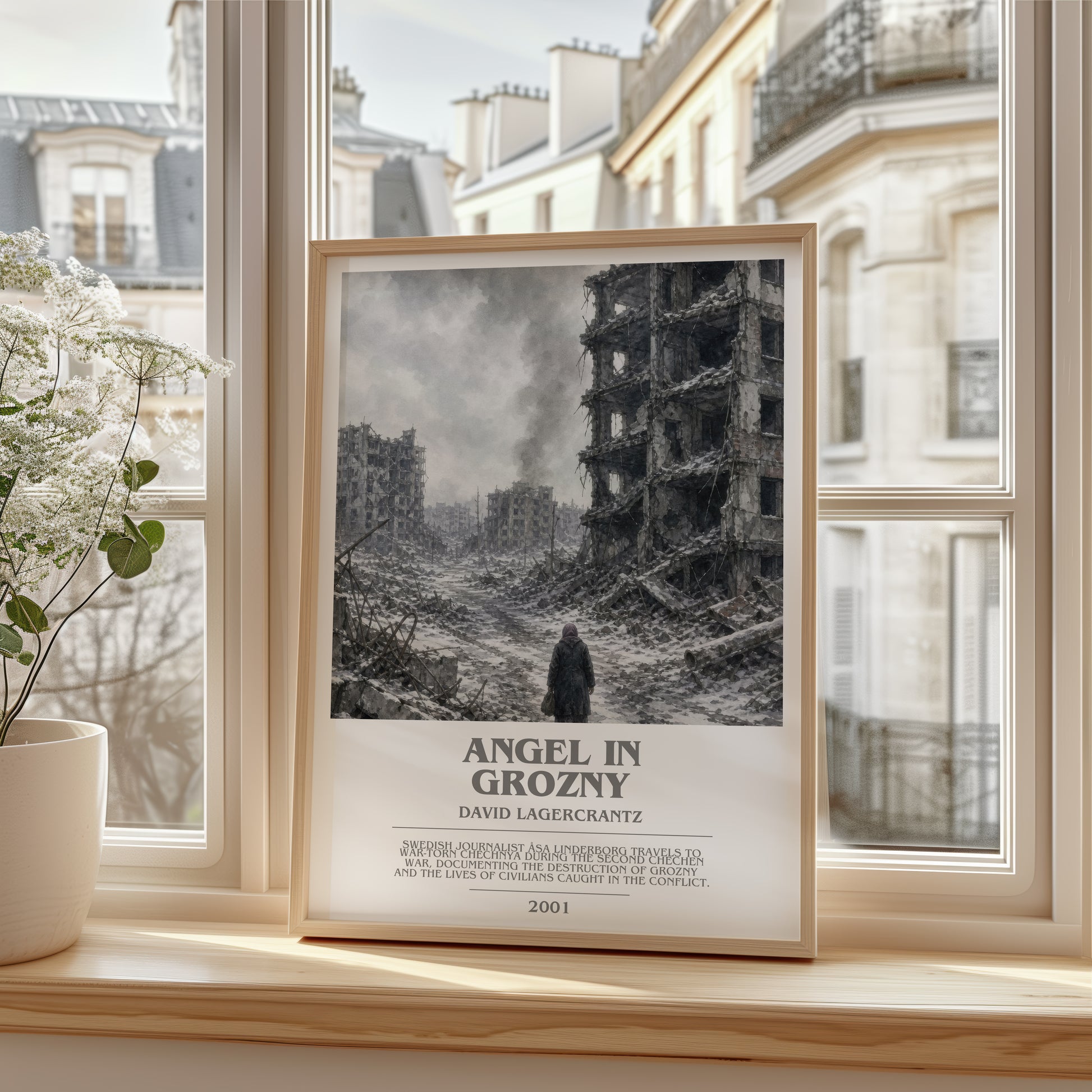 Angel In Grozny bookish poster colour and style options – David Lagercrantz book art