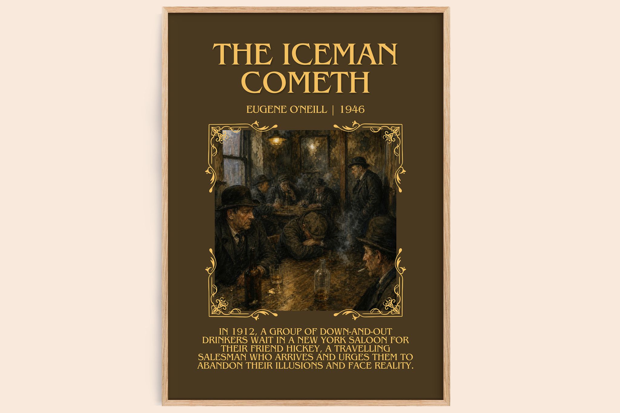 The Iceman Cometh Minimalist Book Poster by Eugene O'Neill