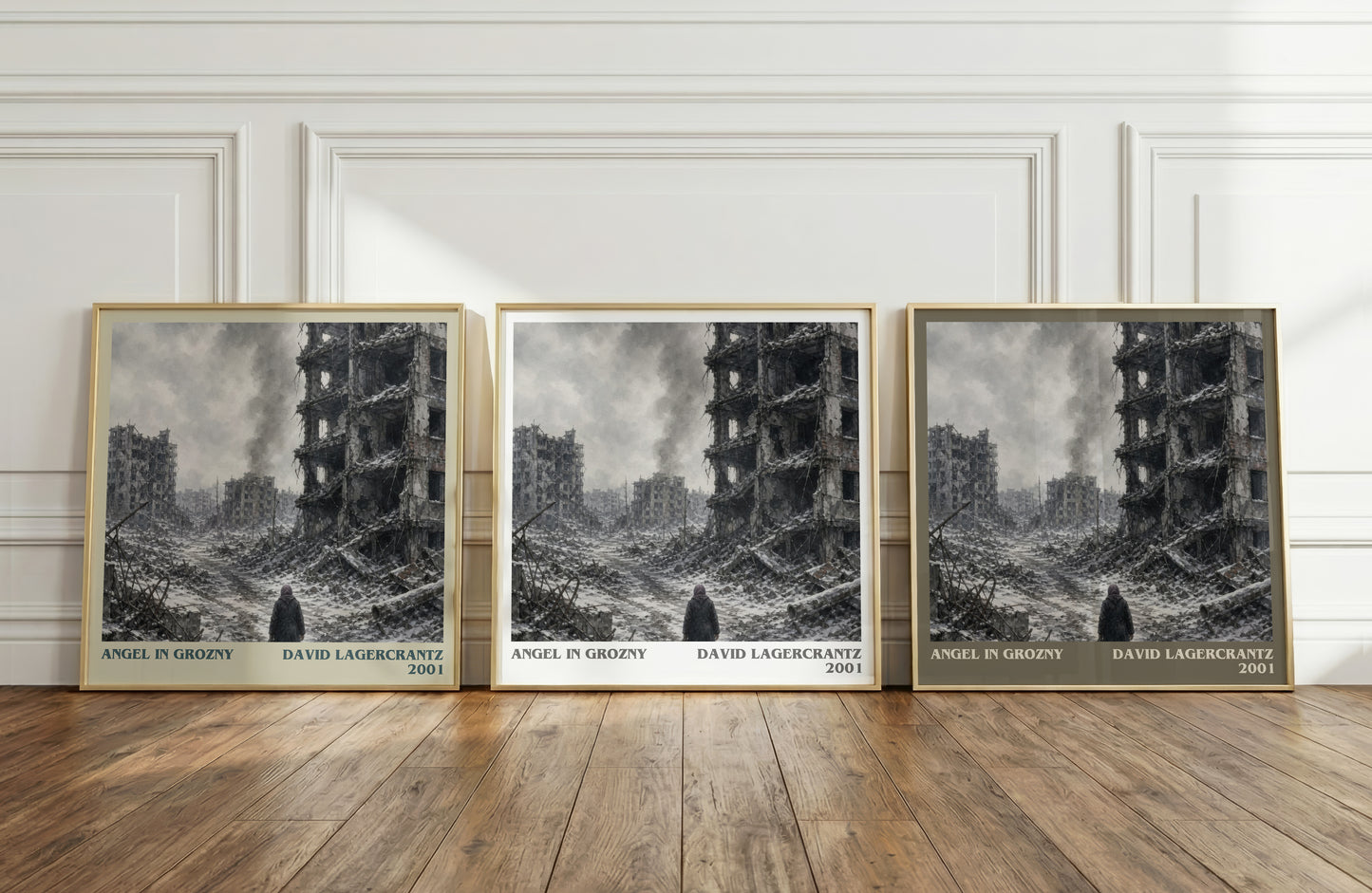 Angel In Grozny literary art print colour and style options – David Lagercrantz book art