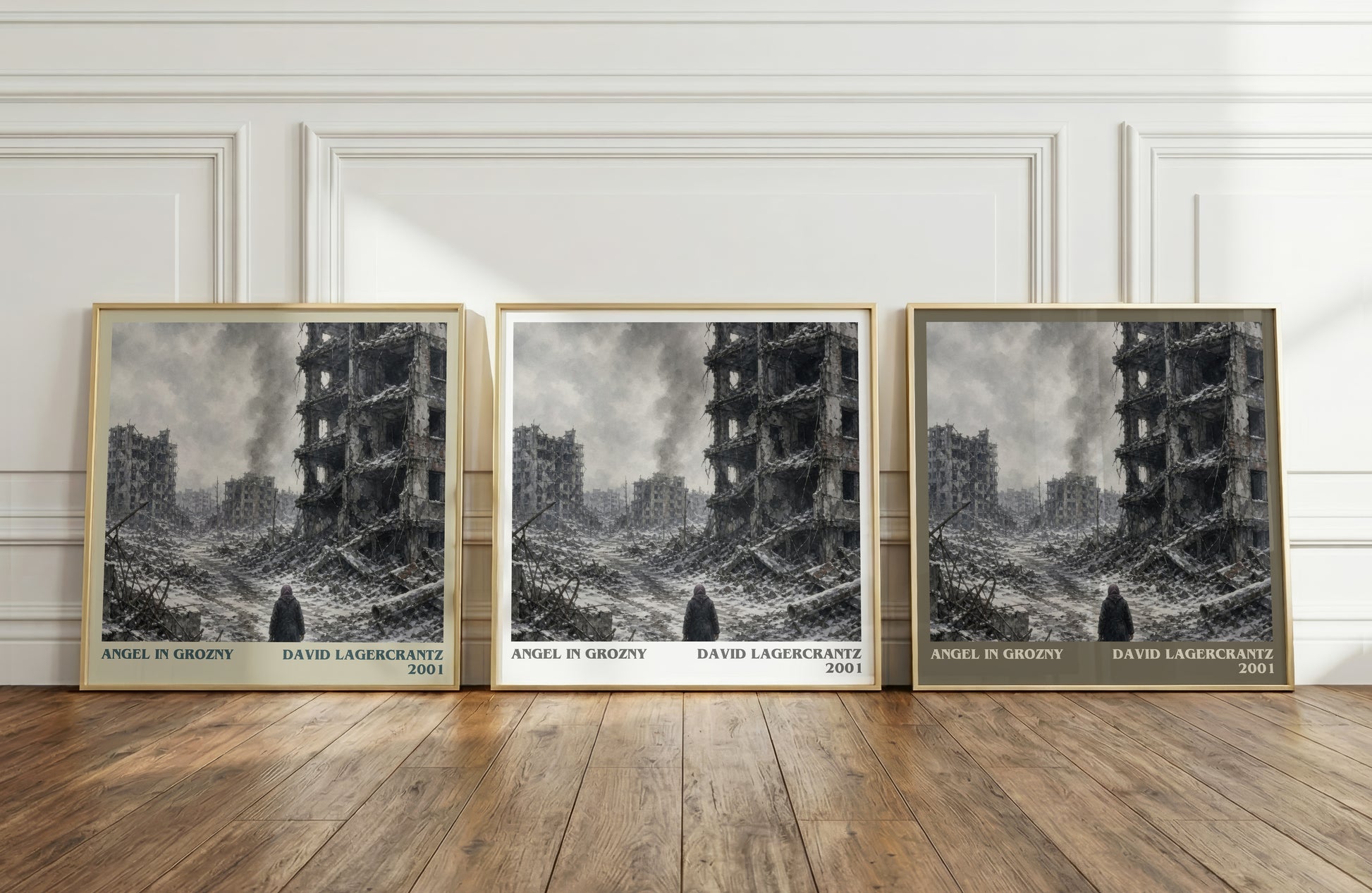 Angel In Grozny literary art print colour and style options – David Lagercrantz book art