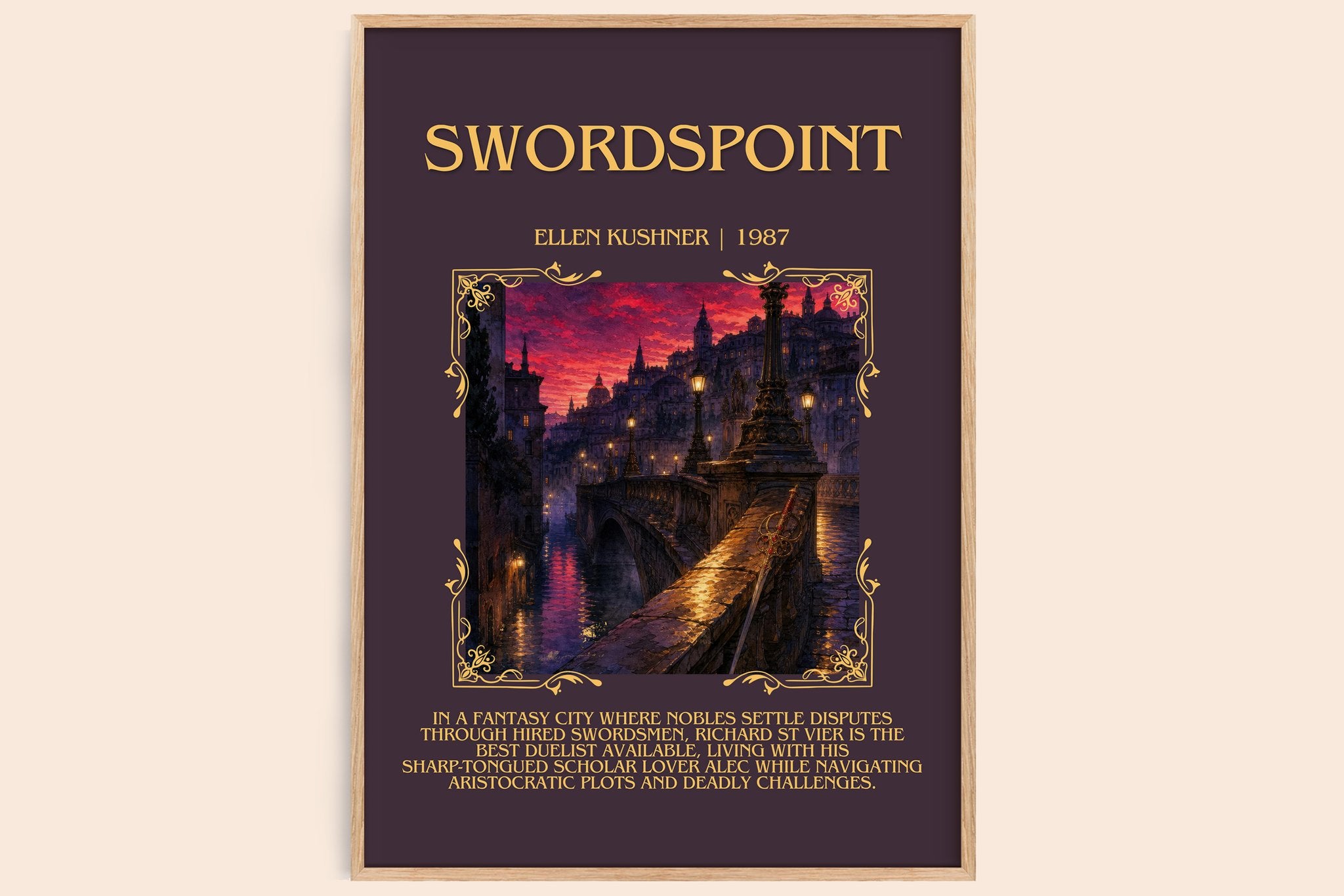 Swordspoint Minimalist Book Poster by Ellen Kushner
