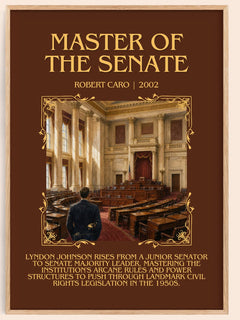 Master of the Senate Minimalist Book Poster by Robert Caro – book poster