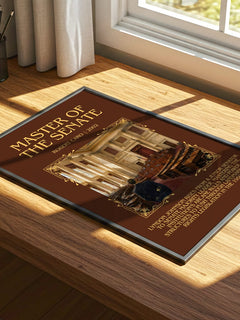 Master of the Senate Minimalist Book Poster by Robert Caro – print on a sunlit desk