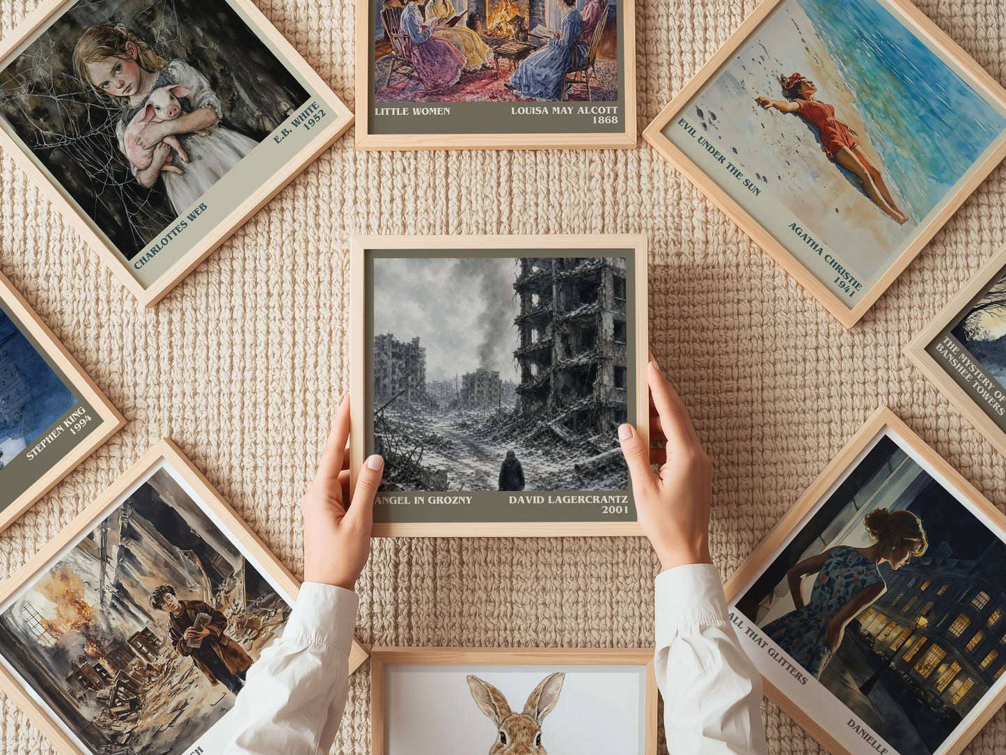Angel In Grozny literary book poster framed on wall – non fiction wall art