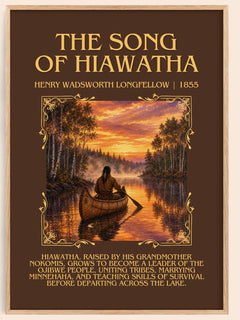Song of Hiawatha Minimalist Book Poster by Henry Wadsworth Longfellow – book poster