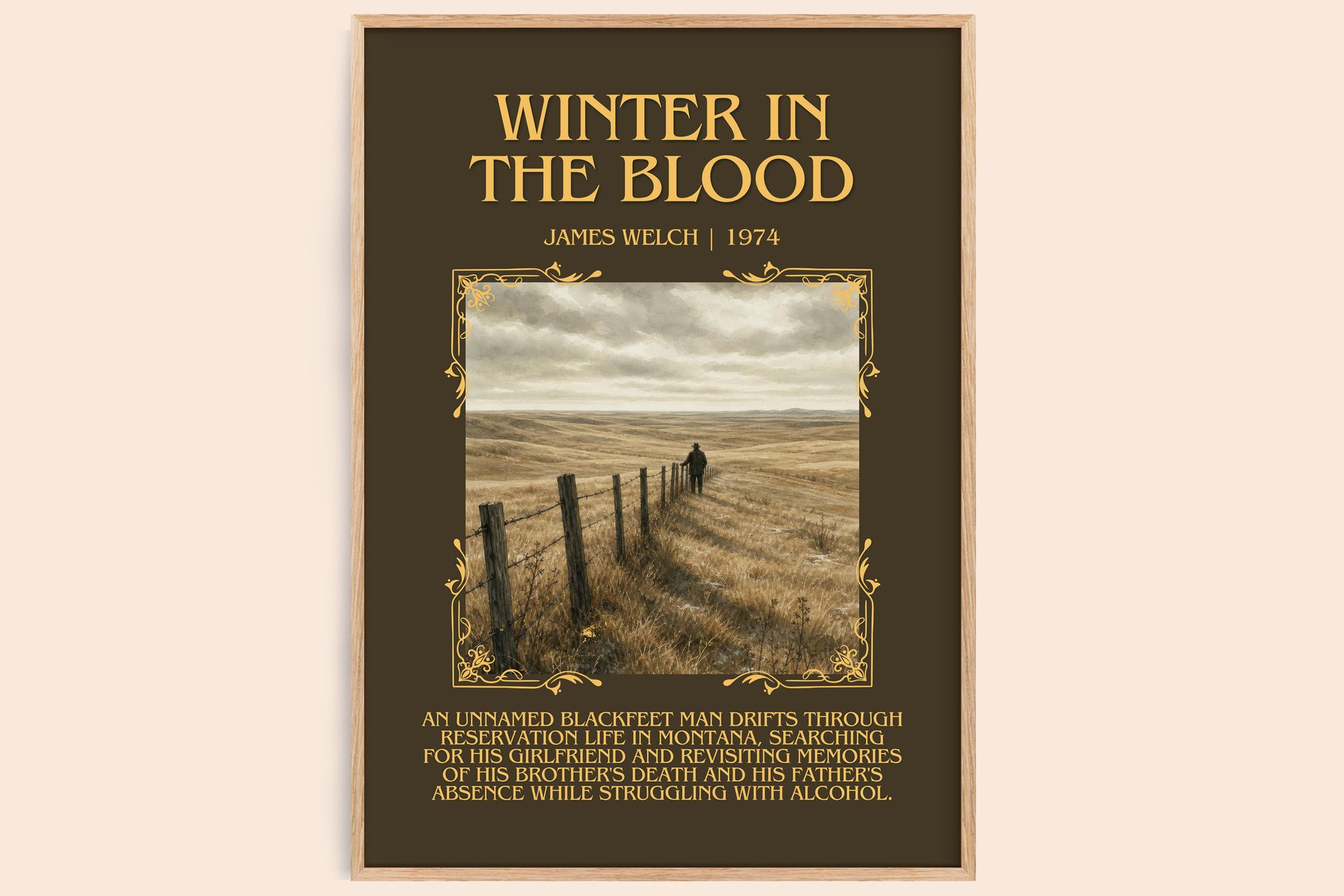 Winter In The Blood Minimalist Book Poster by James Welch
