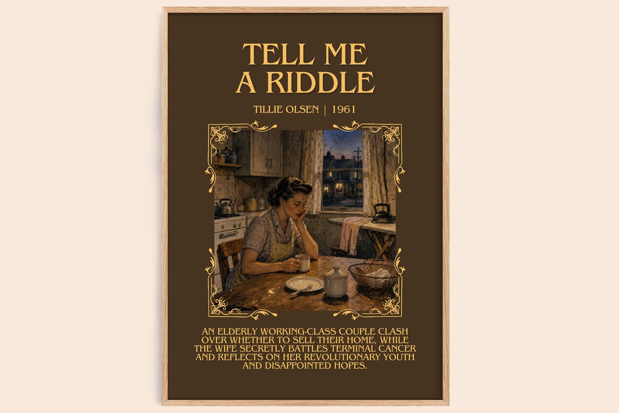 Tell Me a Riddle Minimalist Book Poster by Tillie Olsen